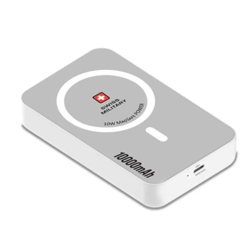 Swiss Military MagSafe 10,000mAh Power Bank - White - شاحن